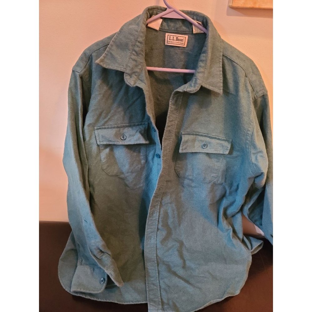 Mens LL Bean Chamious Cloth LS Shirt Shackett Size 17.5